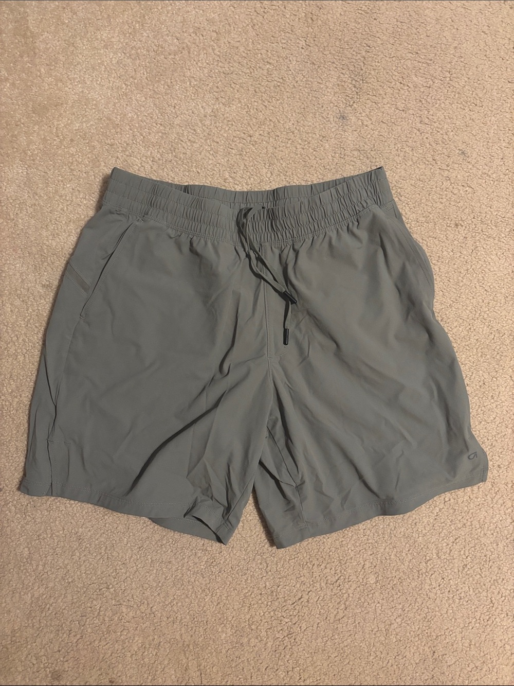 GAP Men's Olive Gray Athletic Drawstring Shorts